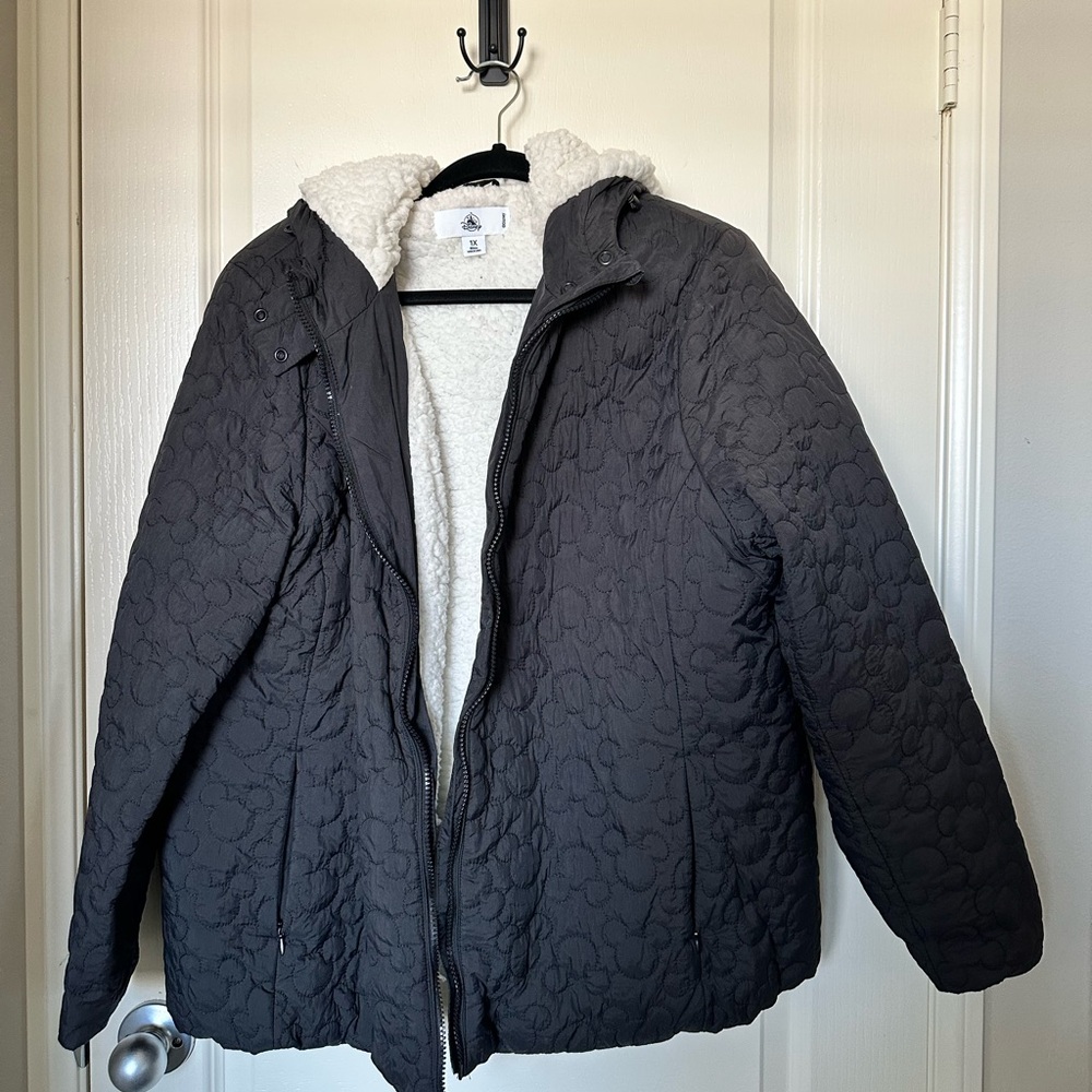 Mickey puff coat with ears on hoodie